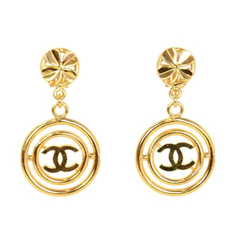 chanel clover silver earrings|chanel ring earrings.